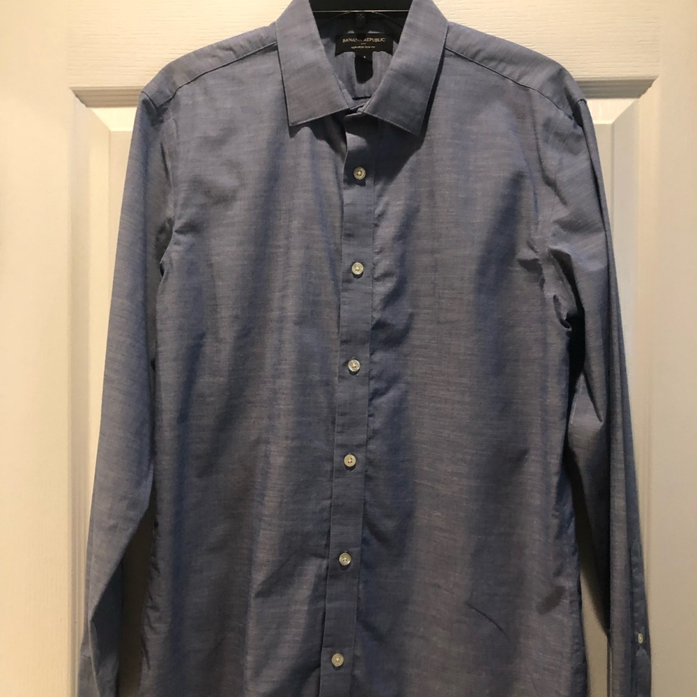 Banana Republic Classic Blue Dress Shirt